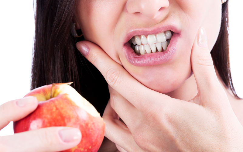 woman with a toothpain